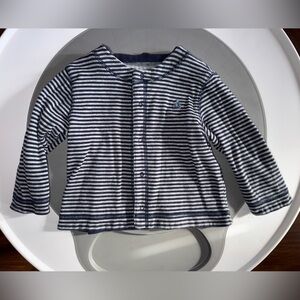 GAP Striped Navy and White Kids Reversible Jacket